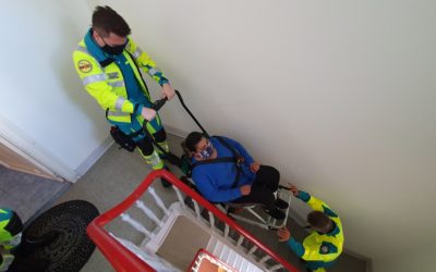 Ambulance Brussel gebruikt Escape-Chair® VOLT